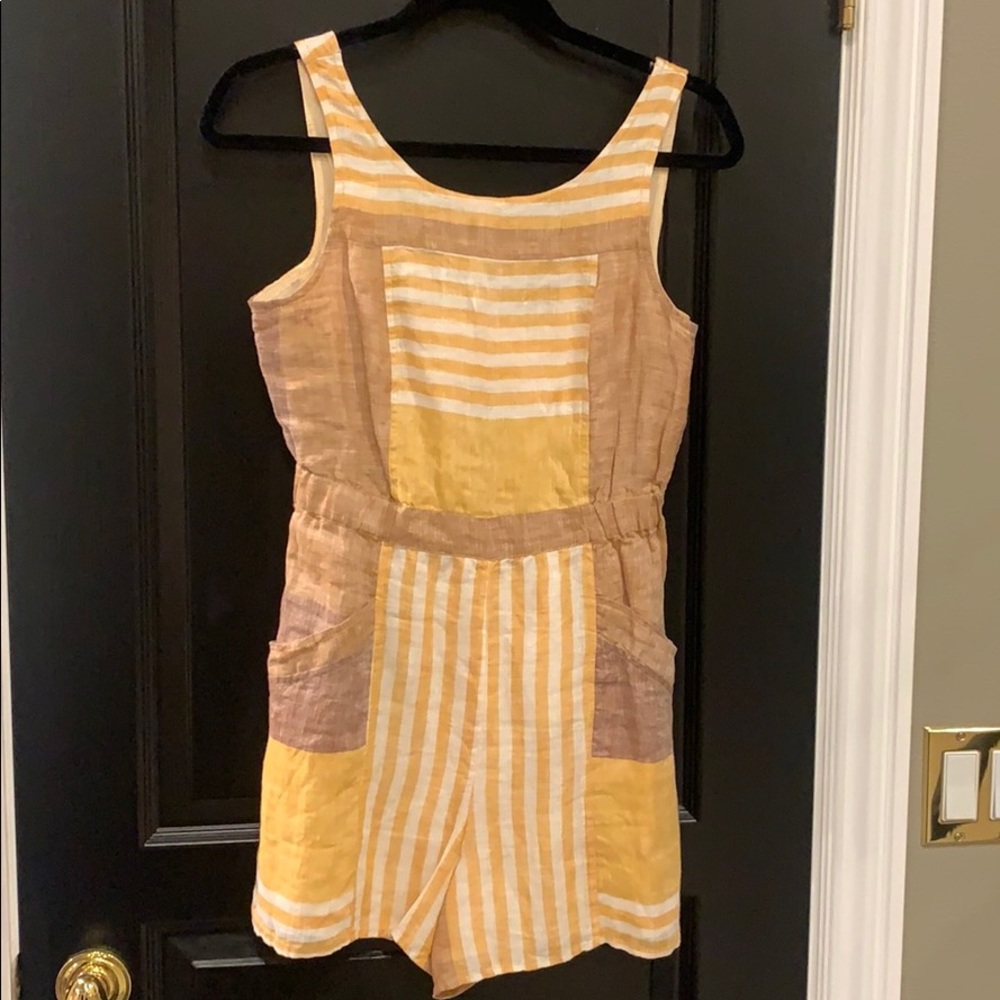 Linen Romper with POCKETS🤍💛